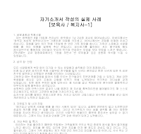 자기소개서 작성사례(보육사) 자기소개서 작성사례(보육사)